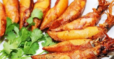 Mực chiên nước mắm giòn dai, đậm đà