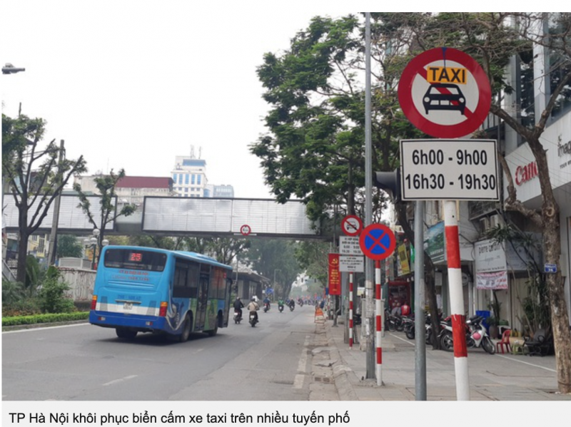 Hà Nội khôi phục và tiếp tục cấm taxi, xe hợp đồng trên một số tuyến phố