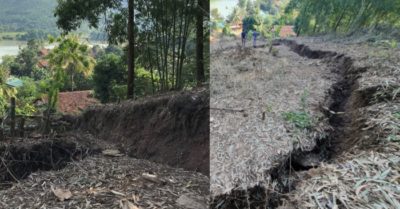 Ngọn núi bất ngờ nứt toác kèm tiếng nổ, hàng chục người dân Nghệ An bỏ chạy