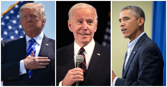 Tổng thống Mỹ Donald Trump; Ứng viên tổng thống Đảng Dân chủ Joe Biden; Cựu Tổng thống Barack Obama